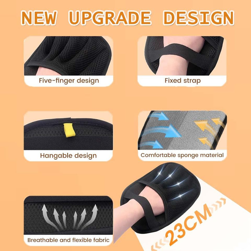2PCS Pet Hair Remover, Electrostatic Pet Hair Removal Gloves, Reusable Cat & Dog Hair Remover for Couch, Furniture, Carpet, Curtain, Upgraded Animal Fur Removal Tool, Cat Grooming Gloves 2PCS - PawsPlanet Australia