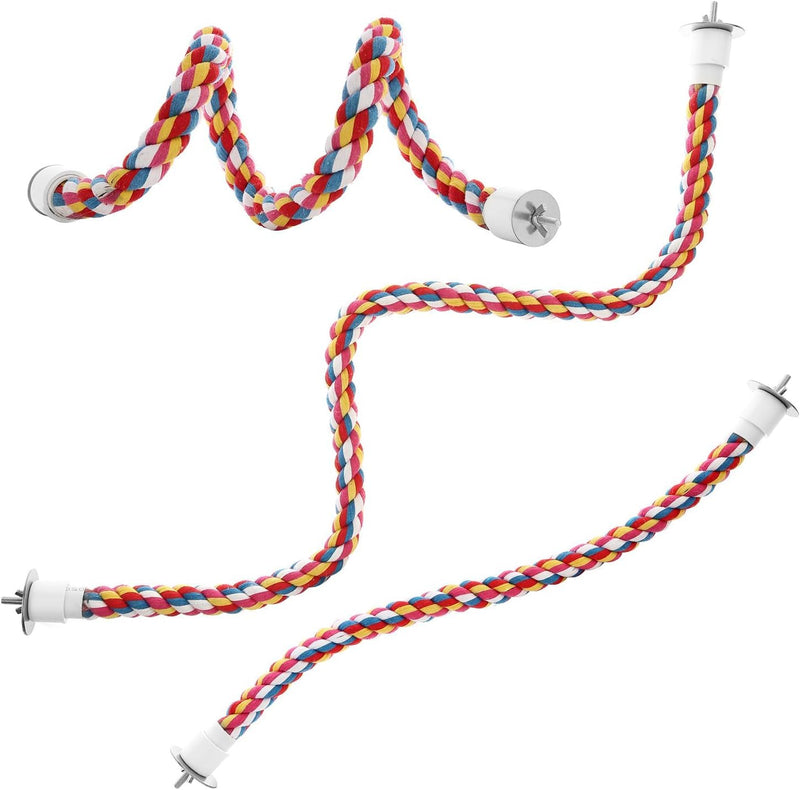 Bird Rope Perches,Parrot Toys 36 inches Rope Bungee Bird Toy (36 inches)[1 Pack] - PawsPlanet Australia