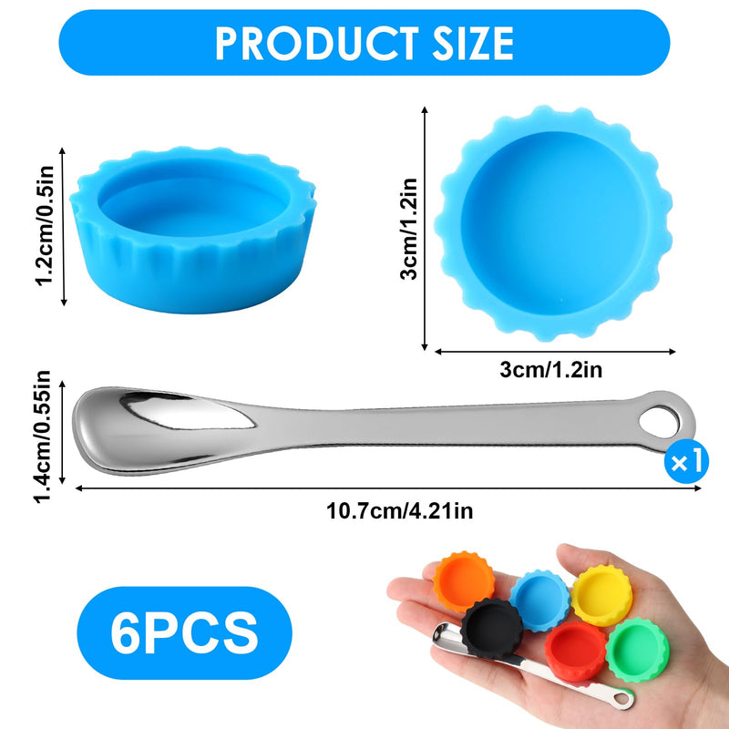 6 Pcs Crested Gecko Food and Water Bowl with 1 Spoon, Reptile Feeding Cups for Lizards, Isopods & Small Pets, Easy-Clean Silicone Set - PawsPlanet Australia