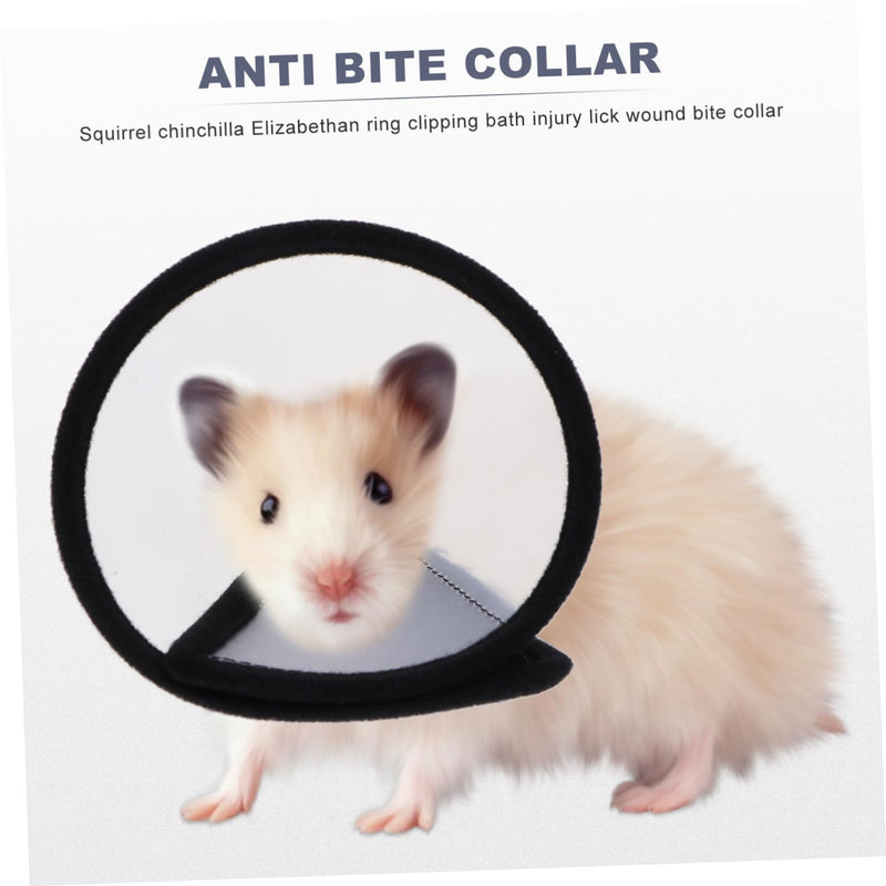 VANZACK 4-Piece Hamster Collar Protective Collar Adjustable Licking Protection Neck Brace for Small Animals Wound Healing Protection Comfortable Design Durable and Fashionable for Chinchillas and