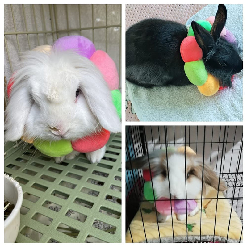 Adjustable Rabbit Protection Cone Collar,Soft Pet Recovery Collar for Rabbit/Chinchilla/Guinea Pigs/Kitten After Surgery Wound Healing,Elizabeth Neck Recovery E-Collar for Small Animals (S) S - PawsPlanet Australia