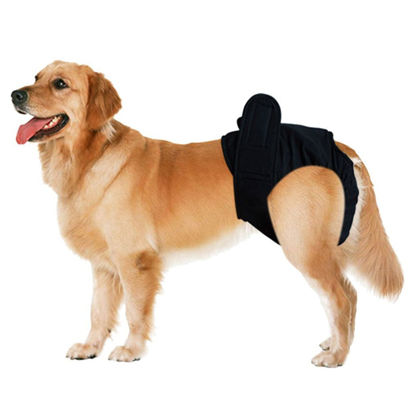 Sharplace Dog Protective Trousers for Male Dogs, Female Dogs, Washable and Adjustable Dog Protective Trousers, Hygienic Underpants, Black, L