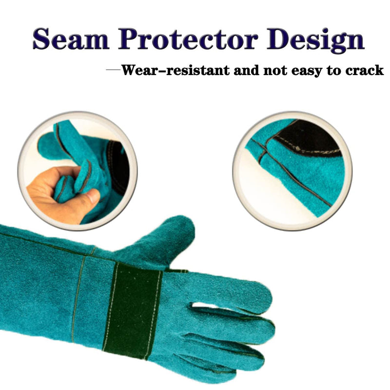 Animal Handling Glove Bite Proof Gloves Scratch Resistant for Grabbing Reptile, Grooming, Trips to Vet. Puncture for Cat Dog Bird Falcon Livestock Snake - PawsPlanet Australia