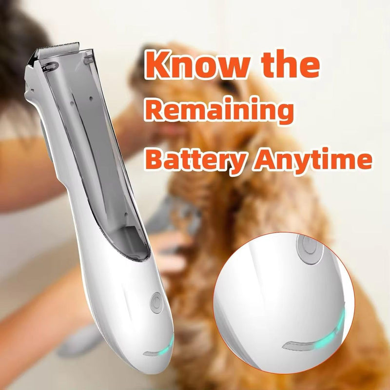 2-in-1 Portable Dog Grooming Vacuum Clipper Kit 3-Speed Low Noise Rechargeable Powerful Suction 99% Pet Cat Pet Hair Trimmer Shaver with Comb Shedding