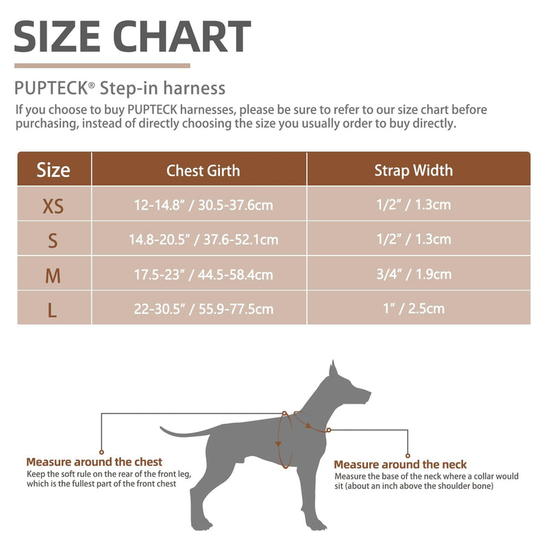 PUPTECK No Pull Dog Harness Soft Adjustable Basic Nylon Step in Puppy Vest Outdoor Walking with ID Tag Medium Black - PawsPlanet Australia