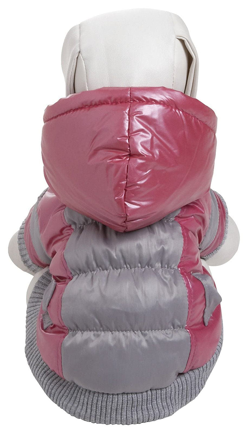 Pet Life Sporty Vintage Aspen Ski Winter Dog Coat with snap-Off Removable Hood - Dog Jacket Features 3M Thinsulate Insulation Warming Technology - Dog Clothes fits Small, Medium and Large Dogs Pink - PawsPlanet Australia
