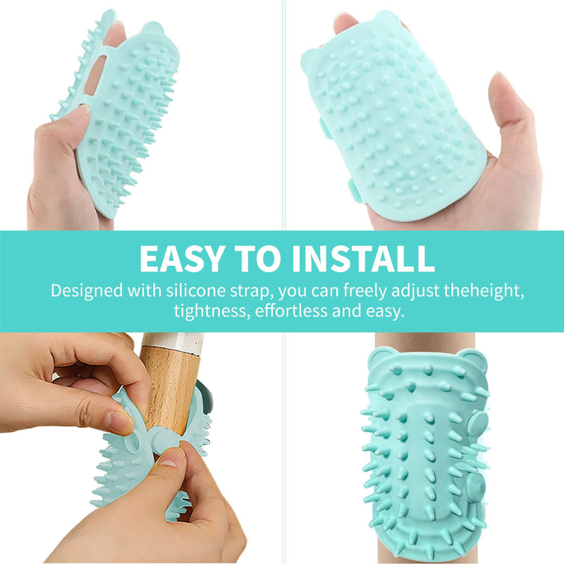 2Pcs Cat Self Grooming Brush, Pet Tickling Artifact for Cats Tickling Comb Pet Brush for Long Short Hair Cat Dog Tickling Tool, Reduce Shedding, Scratching and Itchiness, Silicone Cat Self Scratcher Blue - PawsPlanet Australia
