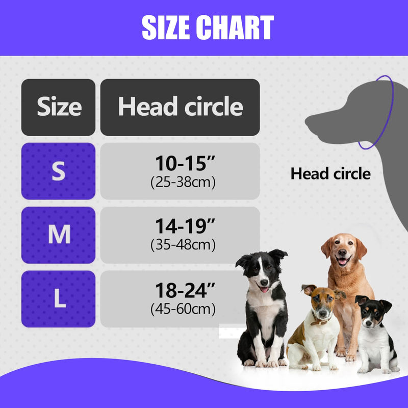 Dog Calming Ear Cover, Waterproof Adjustable Dogs Snood Ear Protectors Warm Ear Covers Comfort Dog Ear Muffs Noise Protection for Grooming Bathing Swimming Anxiety Relief (M) M