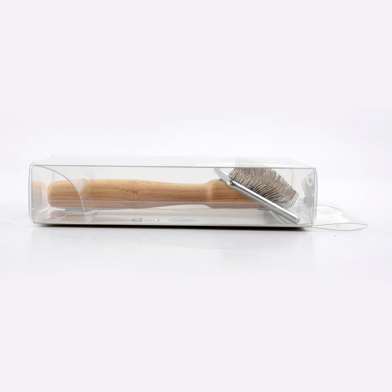 Wooden Slicker Brush - Stainless Steel Hard Pins for Grooming Short-Haired Pets (Size M) Hard Pin / M - PawsPlanet Australia