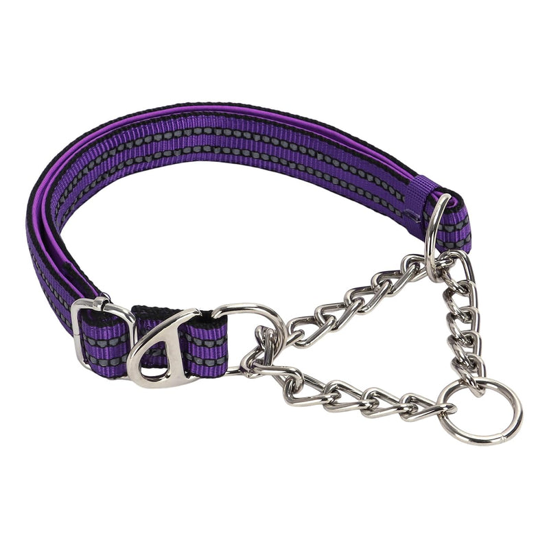 Purple Martingale Collar for Dogs, X-Large Reflective Nylon Dog Chain Collar Adjustable Heavy Duty Martingale Dog Collar for Medium Large Dogs XL(Neck 21-25") Purple - PawsPlanet Australia