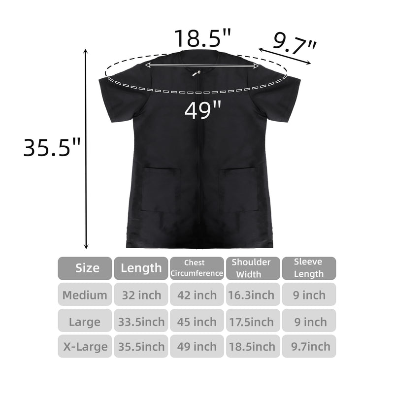 Waterproof Pet Grooming Workwear, Short Sleeves Dog Grooming Smock, Hairdresser Uniform with Full Zipper & Pockets, Anti-Static Professional Stylist Jacket for Barber Salon Pet Shop Medium - PawsPlanet Australia