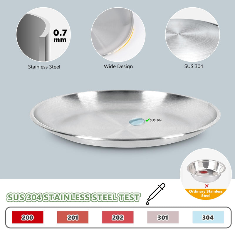 4 Pcs Wide Whisker Friendly Cat Dishes Set 6.7", Stainless Steel Cats Bowls, Shallow Food Bowl, Indoor Kitten Feeding Wet & Dry Food Dish to Prevent Whisker Fatigue(13 OZ) 4 Dishes - PawsPlanet Australia