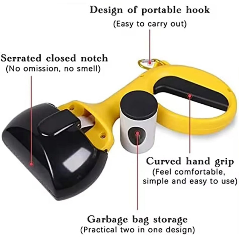 Pooper Scooper - Portable and Handheld Design - Bag Dispenser - Small and Medium Sized Dogs Blue - PawsPlanet Australia