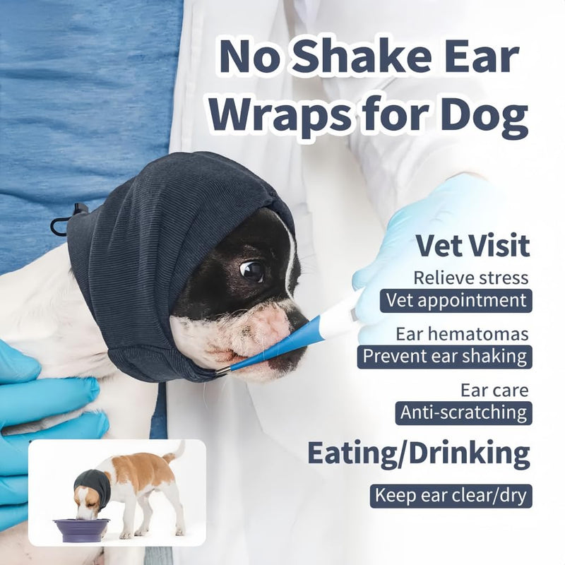 Dog Ear Protectors ，Adjustable Dog Snood for Winter Warmth, Ear Muffs for Dogs with Noise Reduction for Anxiety Relief, Warm Ear Covers for Bathing Grooming Comfort
