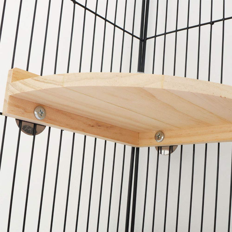 2 Pack Bird Wooden Perch Stand Platform Rack Rest Stand Toy for Bird Parrot Parakeet Conure African Greys Cockatoo Budgies Macaw Lovebird Finch Canary Hamster Gerbil Rat Mouse Cage Shelf Toy - PawsPlanet Australia