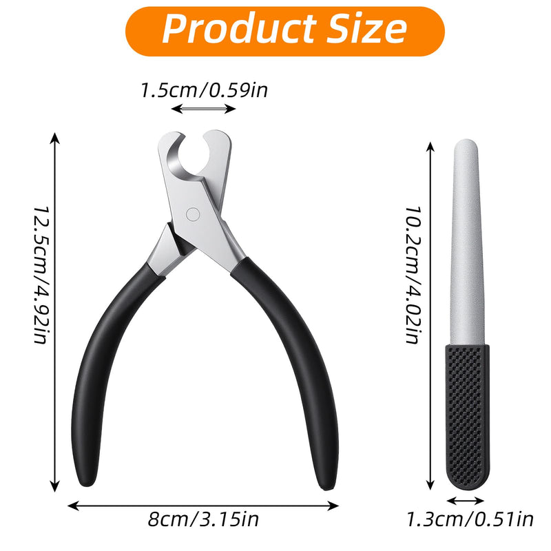 Stainless Steel Dog Nail Clippers, Heavy Duty Pet Nail Trimmer with Small Nail File Full Metal Professional Clipper for Large Medium Small Dogs Cats - PawsPlanet Australia