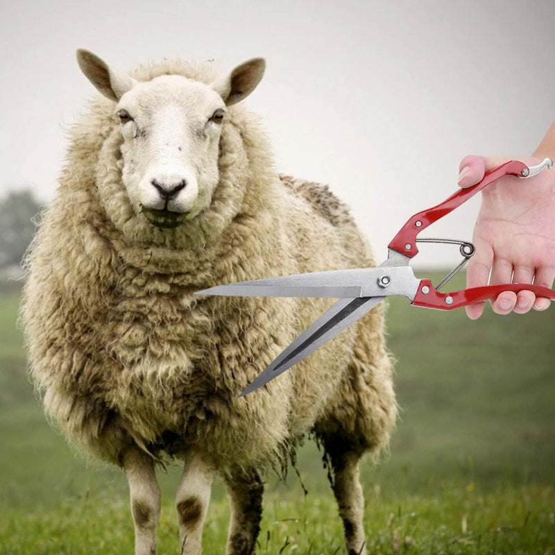 Manual Sheep Shearing, Stainless Steel Dog Wool Cutter Shears Pet Cut Hair Supplies Sheep Wool Shear Trimming Scissor Craft Scissors with Spring for Large Thick-Haired Animal Grooming - PawsPlanet Australia