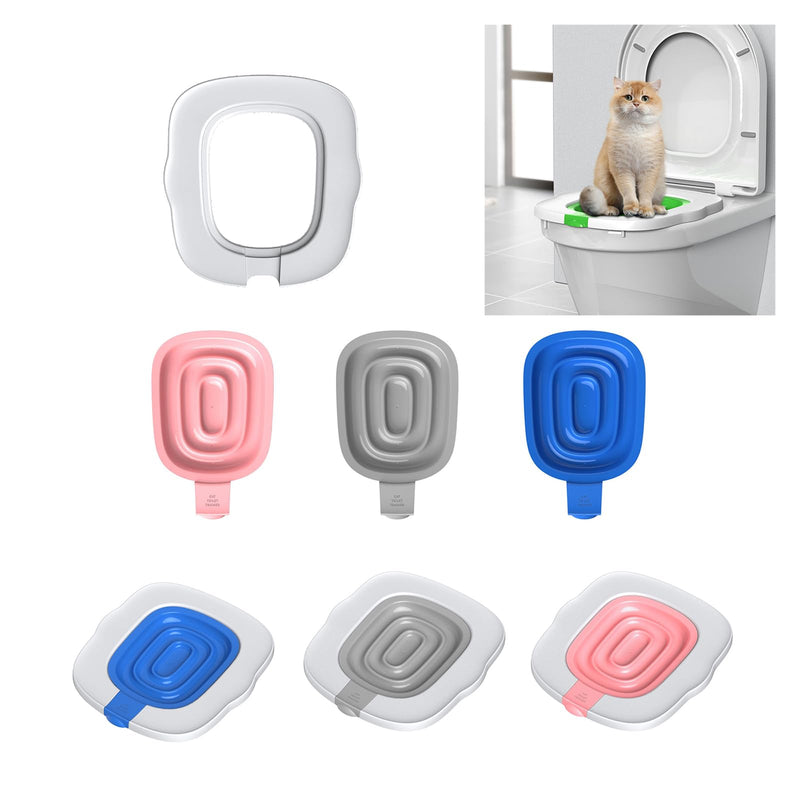 Cats Toilet Trainer for Pet Reusable Plastics Litter Tray Cats Toilet Training Kits Housetraining Cats Toilet Seats Trainer Reusable Cats Toilet Trainer Pink-Inner support - PawsPlanet Australia