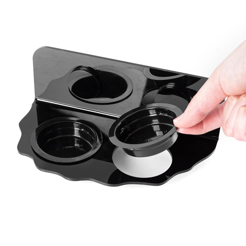 REPTI ZOO Magnetic Gecko Feeding Ledge, Acrylic Aboreal Feeding Ledge with 6PCS Cups, Strong Magnetic Reptile Ledge Gecko Food Ledge - PawsPlanet Australia