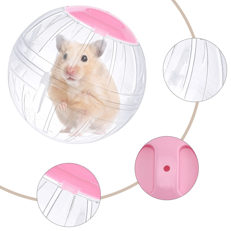 Hamster Exercise Ball, 5.7 Inch Transparent Hamster Ball Running Hamster Wheel for Dwarf Hamsters Small Pets to Reduce Boredom and Increase Activity