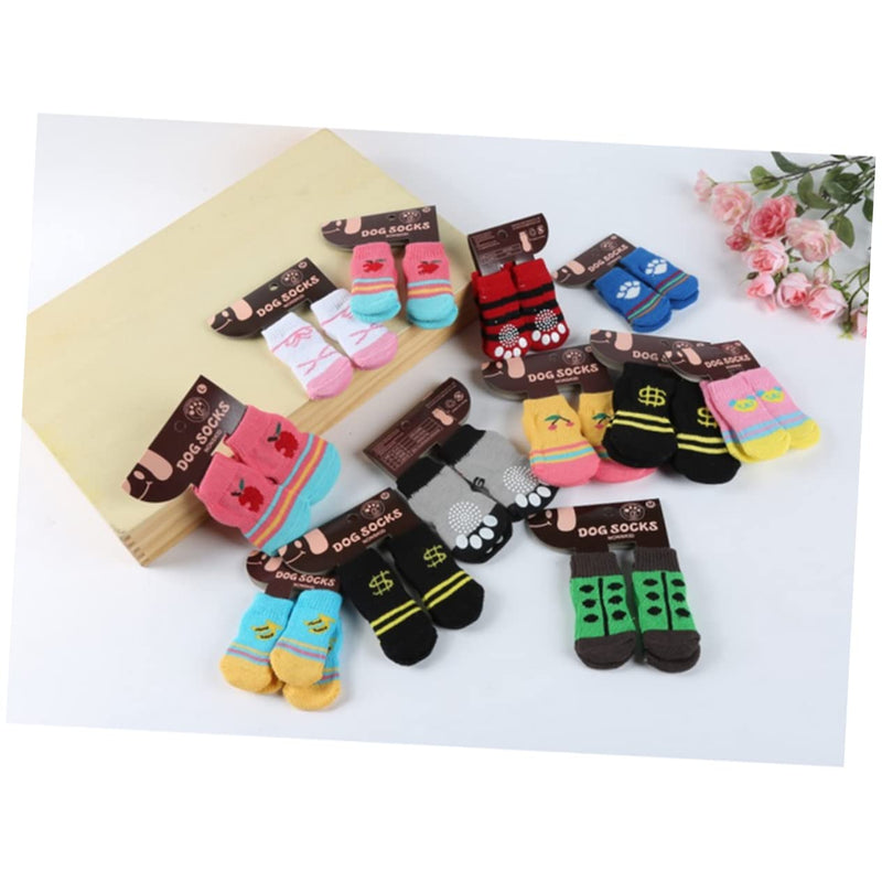 12pcs Cotton Knitted Pet Paw Protectors - Non-Slip Adjustable Claw Covers for Indoor Flooring | Spring Summer Paw Gloves for Cats, Dogs, Tiny Puppies Mx3pcs - PawsPlanet Australia