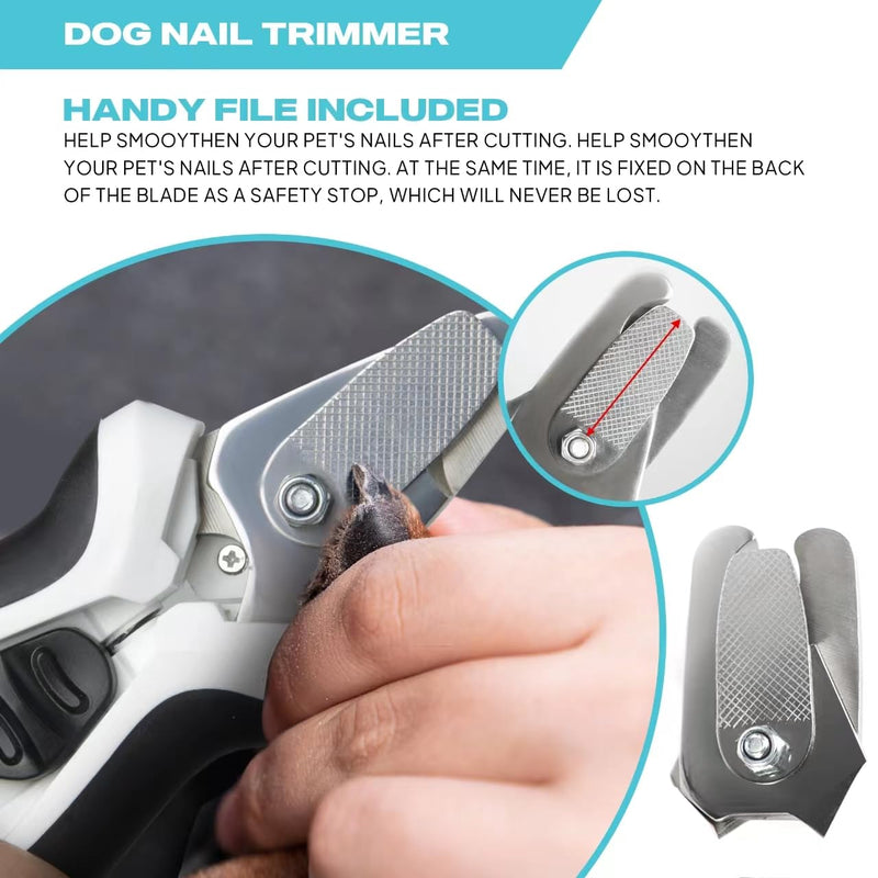 TwoEar Dog Nail Clippers with Light, Dog Nail Trimmers with Quick Sensor & Safety Guard, Razor Sharp Blade, LED Pet Nail Clippers/Dog Toenail Clippers for Medium Large Dogs, Black - PawsPlanet Australia