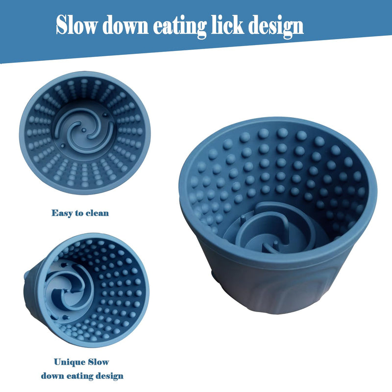 Dog Slow Feeder Lick Bowl, Non-Slip Slow Dog Eating Bowl, Long Lasting Silicone Anti-chocking Treat Dispenser, Easy to Clean & Durable Pet Dish (M) Medium - PawsPlanet Australia
