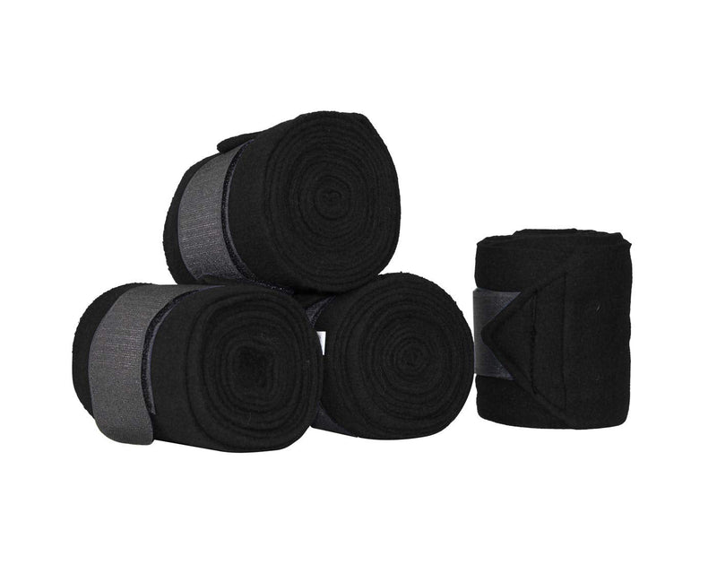Derby Originals Set of 4 Super Soft Fleece Horse Polo Wraps with Velcro White