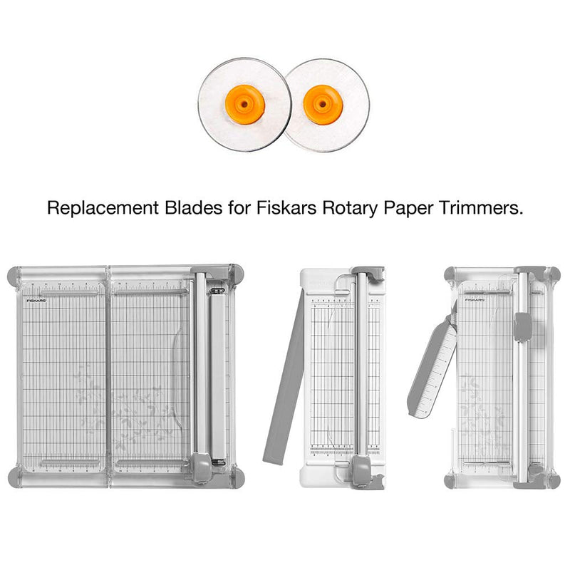 Fiskars 28mm Replacement Rotary Cutter Blades (2-Pack) - Style F - Compatible with Fiskars 28mm Rotary Paper Cutters Style F - 28mm - PawsPlanet Australia