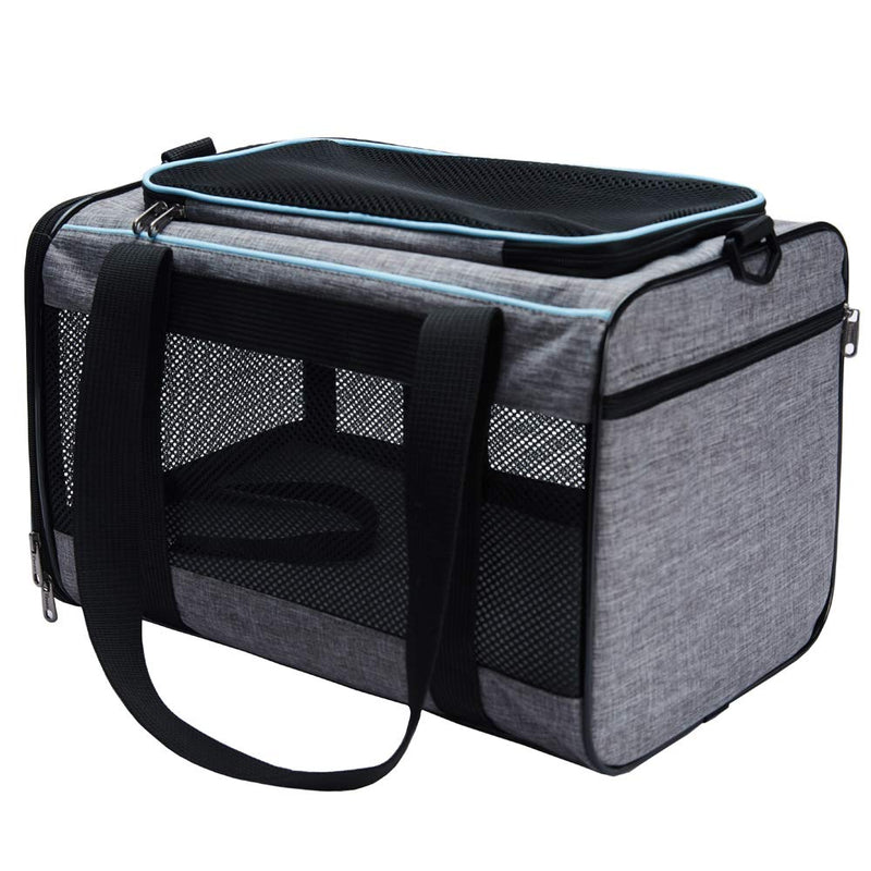 Vceoa 17.5x11x11 Inches Cat, Dog Carrier for Pets Up to 16 Lbs, Soft-Sided Cat Bag Animal Carriers Travel Puppy Carry As a Toy of Fabric Pet Home 17.5"L x 11.0"W x 11.0"H XH - PawsPlanet Australia