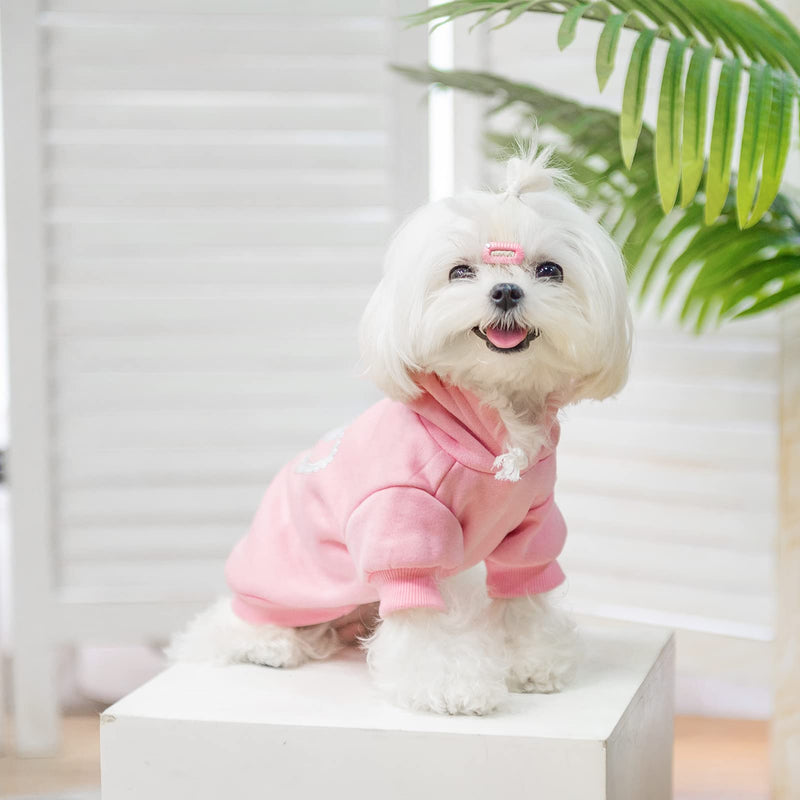 EXPAWLORER Princess Dog Cat Fleece Sweatshirt Hoodies , Pink, Small Pink(Prinecss) - PawsPlanet Australia