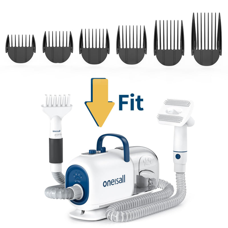 6Pcs Attachment Guide Comb Guards for BM1 Dog Grooming Vacuum Blow Dryer and Clippers 3mm-25mm Cut Length - PawsPlanet Australia
