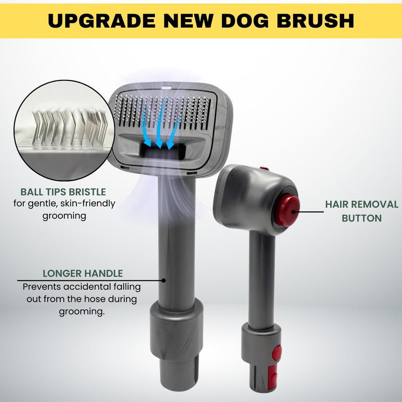 Pet Hair Grooming Brush Vacuum Attachment for Dyson V7 V8 V10 V11 V15/Big Ball/V6 DC58 DC59, Compatible with Shark NV501/HV322/HV301 Miele 1-3/8'' & Small Shop Vacs 1.25" – Cat/Dog Grooming Brush - PawsPlanet Australia