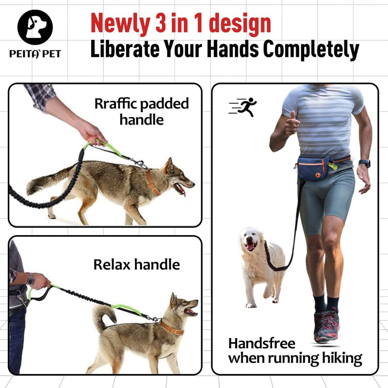 Hands Free Dog Leash Waist Leash for Dog Walking Bungee Leash Dog Running Belt for Small & Medium Dogs, 10-50 lbs Fanny Pack for Walker Hiking Jogging… orange - PawsPlanet Australia
