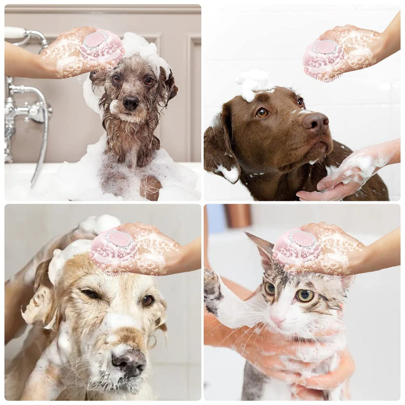 3pack Dog Bath Brush. Cat Bath Brush.Soft Silicone Dog Shampoo Brush, Pet Grooming Bath Massage Brush Shampoo Dispenser. Pet Dog an Cat Grooming Silicone Shower Brush Dog Grooming Brush Bath. - PawsPlanet Australia