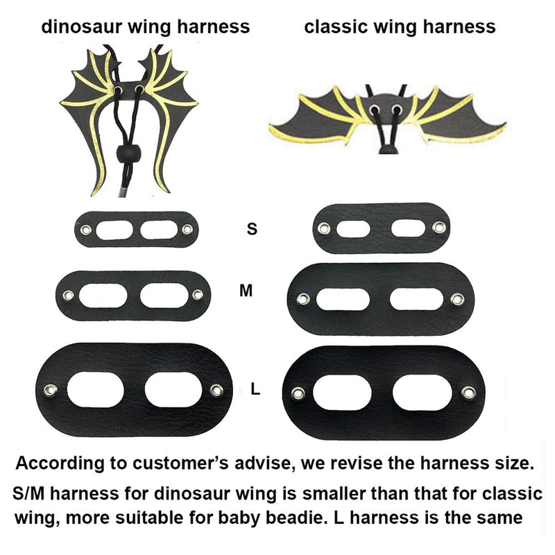 ADOGGYGO Bearded Dragon Lizard Leash Harness - 3 Size Pack Dinosaur Wing Lizard Harness Leash for Bearded Dragon Lizard Reptiles - PawsPlanet Australia