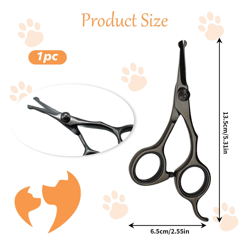 Dog Scissors for Care of Face and Paws, Ears and Eyes, Length 5.3 Inch Cat, Safety Round Tip Grooming Scissors, Titanium Coated Stainless Steel Fur Titanium - Scissors for Face/Legs/Ears