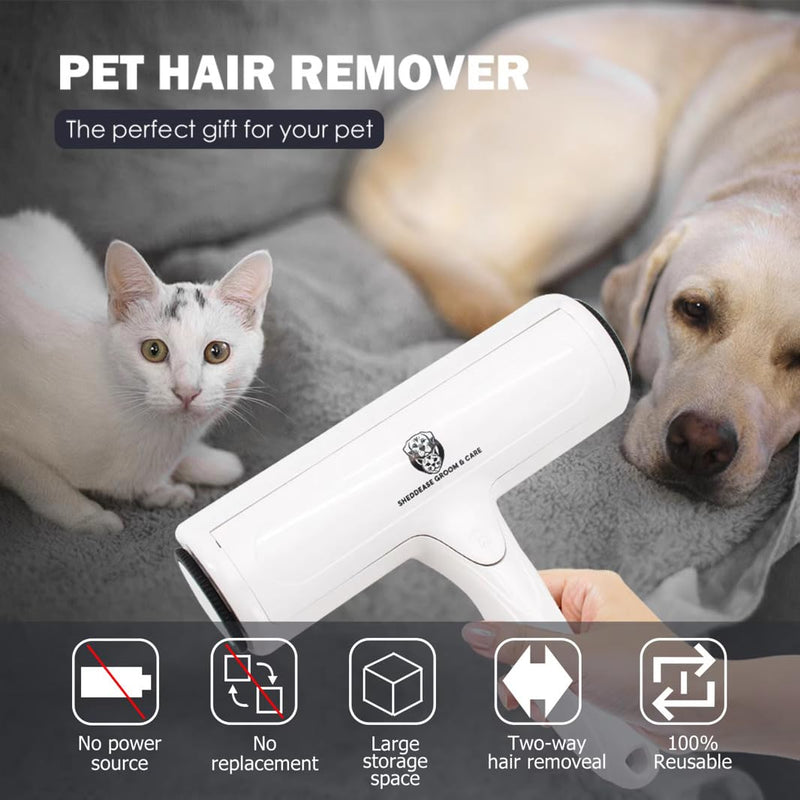 SheddEase Groom & Care Reusable Dog & Cat Hair Remover for Furniture, Couch, Carpet | Deshedding Comb for Shedding, All-in-One Pet Hair Remover & Grooming Comb Kit - PawsPlanet Australia