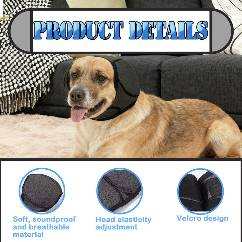 Dog Ear Warmer & Protector for Winter, Thermal Snood with Adjustable Fit for Cold Weather, Anxiety Relief & Noise Reduction, Thermal Protection for Cold Weather,Water-Resistant（Gray, L,1 Pc） Gray，L,1 Pc