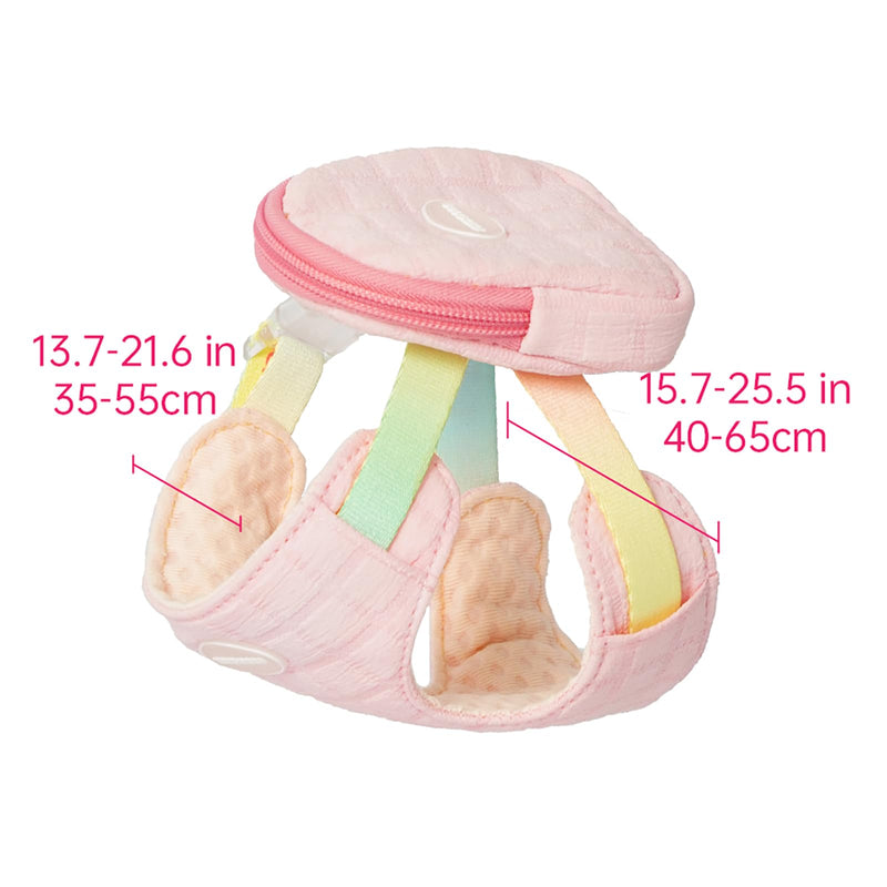 TOUCHDOG - Adjustable Dog Harness Backpack for Small Dogs, Lightweight Hiking Bag with Snack Pouch & Poop Bag Dispenser (Pink, Small) (Pink, Large) Pink - PawsPlanet Australia