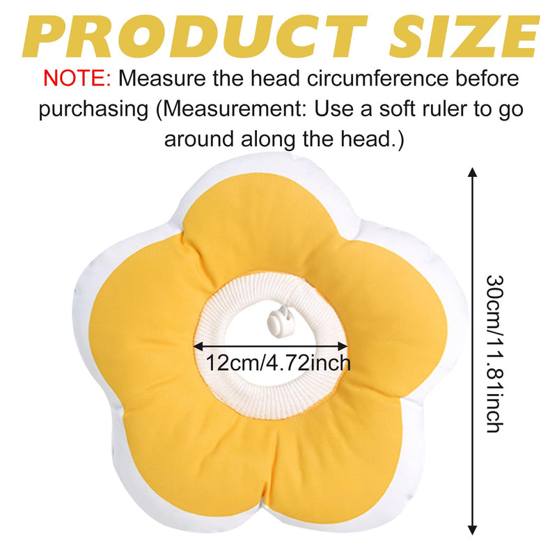 Cat Cone Collar Soft, Adjustable Cat Recovery Collar, Yellow Soft CatsCone, CatDonut Collarto Prevent Licking Biting, Cats Cone CollarSoft Anti Lick for Pet Medical for Rehabilitation