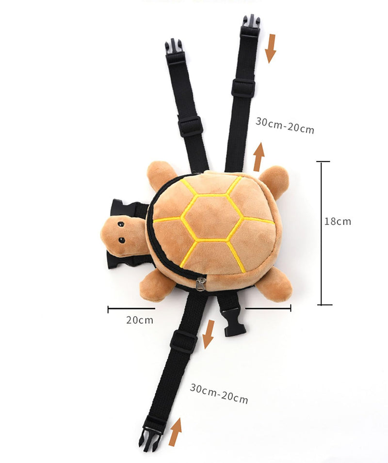 Dog Backpack Harness with Leash, Adjustable Dog Harness Backpack for Small Dogs, Cute Turtles Shape Bag Pet Carrier Backpacks for Hiking Training and Daily Walking Grey One Szie - PawsPlanet Australia