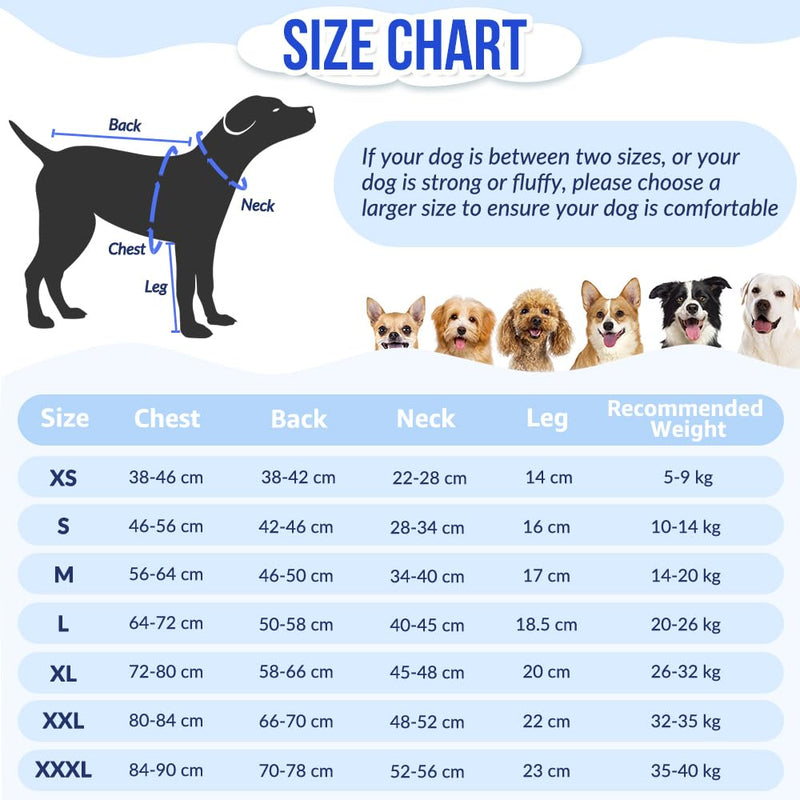 SlowTon Recovery Suit for Dogs - Female Male Dog Bodysuit for Castrations, Anti Licking Dog Suit E-Collar Alternative After Surgery, Anti-Hair Loss Suit for Small, Medium and Large Dogs