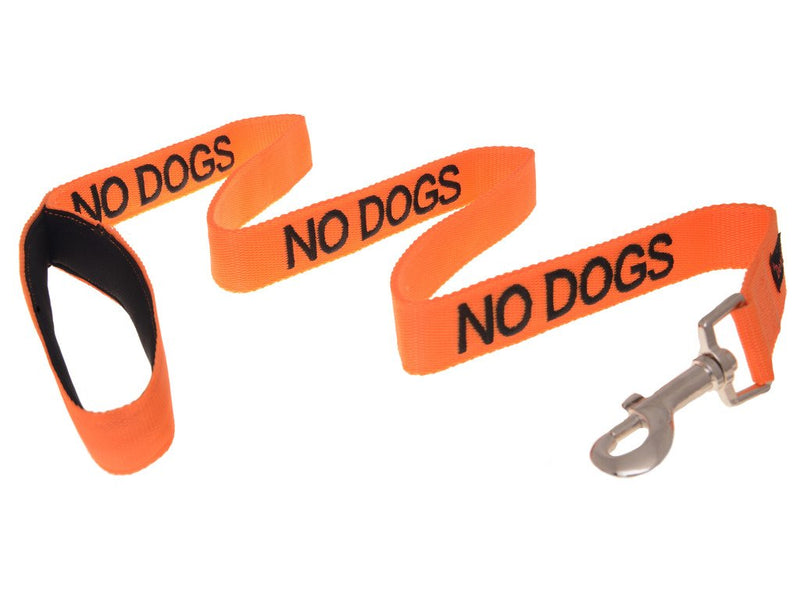 NO DOGS (Not Good With Other Dogs) Orange Warning Dog Colour Coded Padded Personalised 1.2m 4ft Lead Leash To Prevent Accidents or Incidents. Dog Award Winning - PawsPlanet Australia