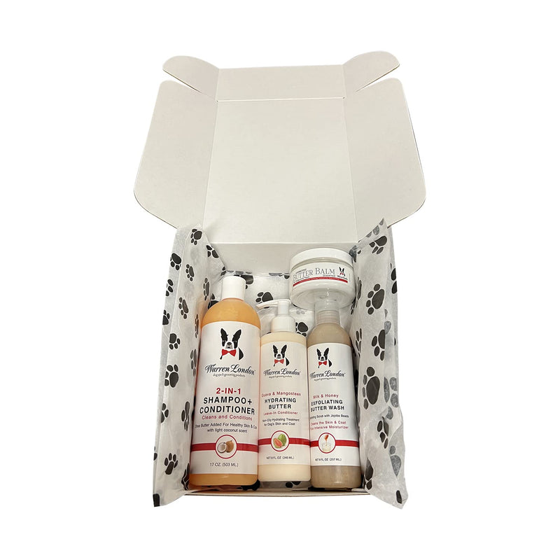 Warren London Dog Products Gift Boxes | Pet Presents Containing Multiple Luxury Spa Products | Birthday Box for Dog | New Puppy Present Gift Idea | Butter Box - PawsPlanet Australia