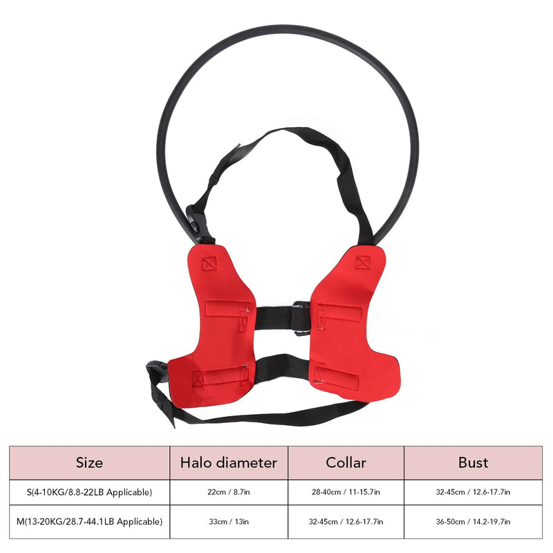 Blind Pet Halo Guide for Dogs, Adjustable Blind Dog Harness with Reflective Strips, Lightweight, Breathable, Machine Washable, for Visually Impaired Puppies (M) m