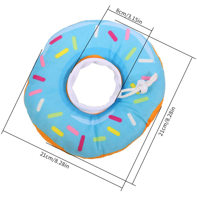FRIUSATE Cat Cone Collar Soft, Cat Recovery Collar Cute Cat Donut Adjustable Elizabethan Cone Cat Cones to Stop Licking Comfortable Lightweight Neck Cone for Cats Kittens After Surgery Medium Blue - PawsPlanet Australia