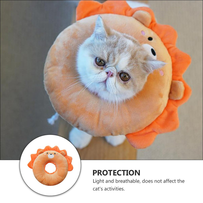 TOYANDONA Recovery Collar for Cats in Cartoon Shape Made of Polyester and PP. Soft and Comfortable. Protects against licking and scratching after surgery and injuries.