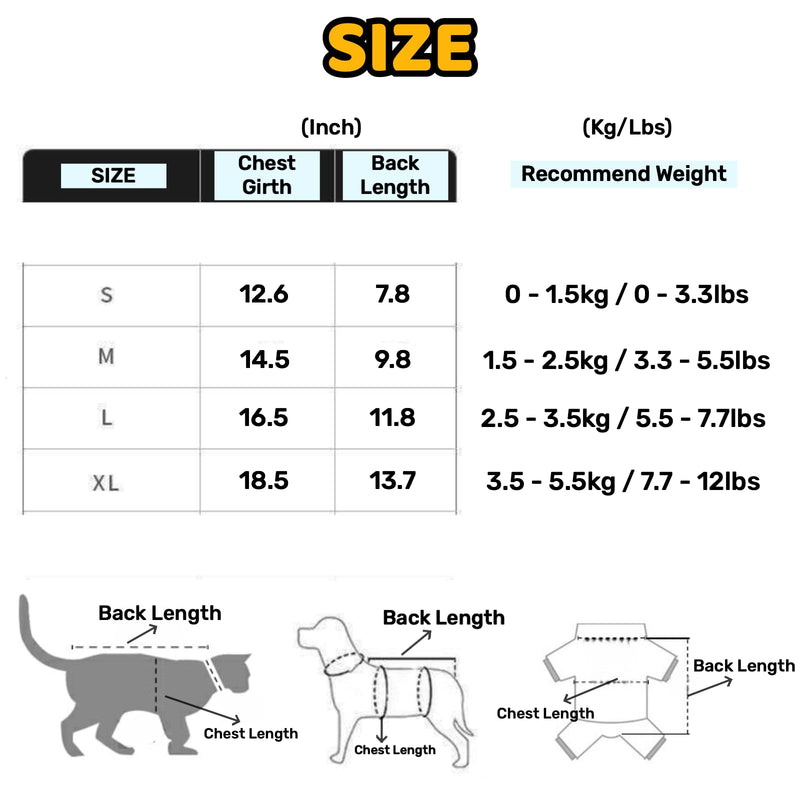 Cute Knitted Cat Sweaters Warm Striped Dog Apparel Thickened Winter Kitten Sweaters for Indoor Cats and Small Dogs (Stripe 1,M (3.3-5.5lbs)) Stripe 1 M (3.3-5.5lbs) - PawsPlanet Australia