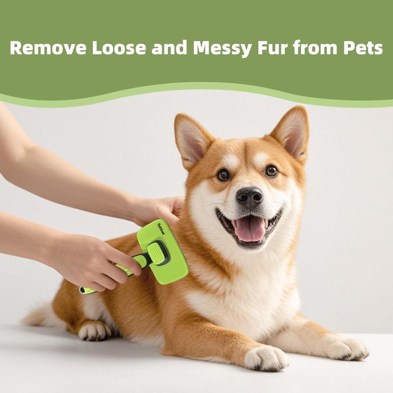 Self Cleaning Brush for Dog: Cat Slicker Brush - Pet Shedding Brushes for Long and Short Hair - Remove Loose Undercoat